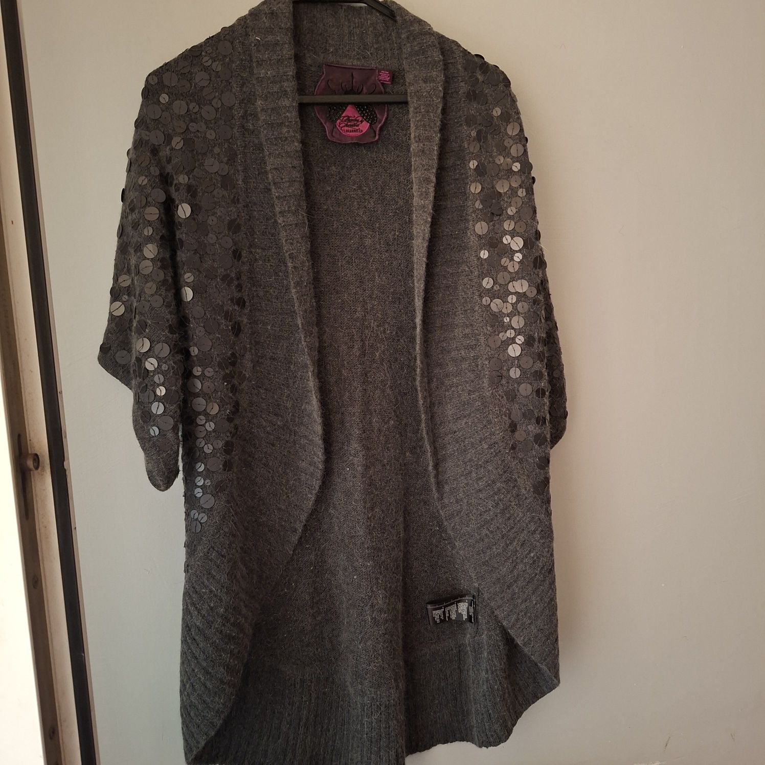 Pull&Bear Payetli Gri Hırka — görsel 8/9