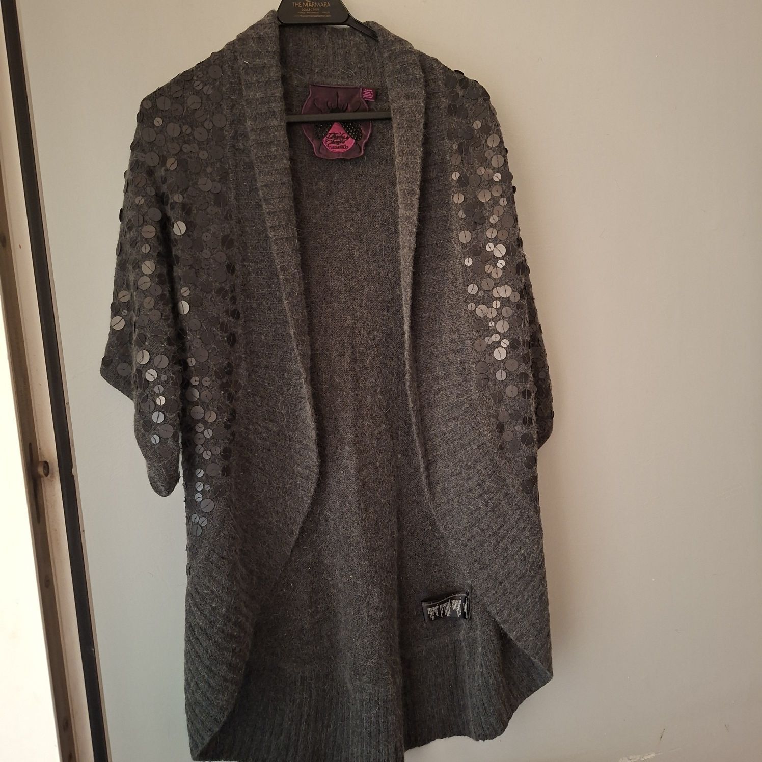 Pull&Bear Payetli Gri Hırka — görsel 2/9