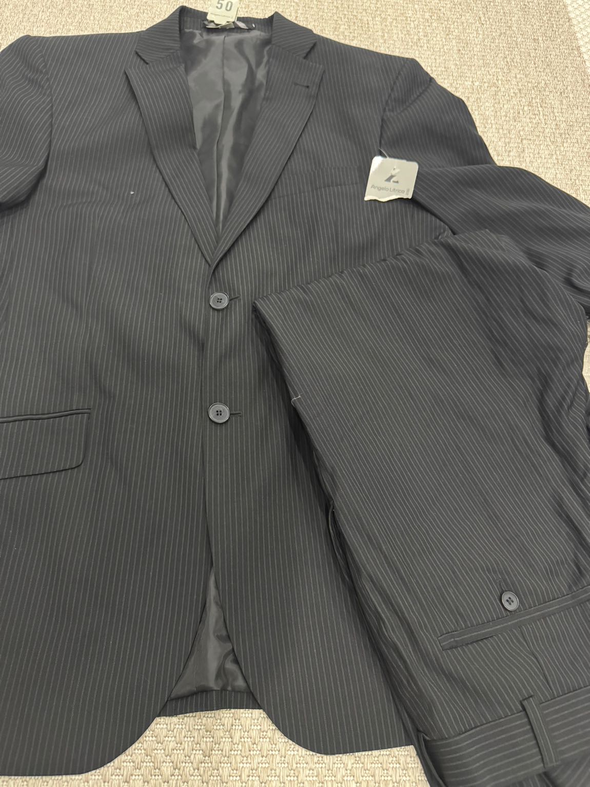 Siyah Çizgili Blazer ceket takımı — görsel 5/7