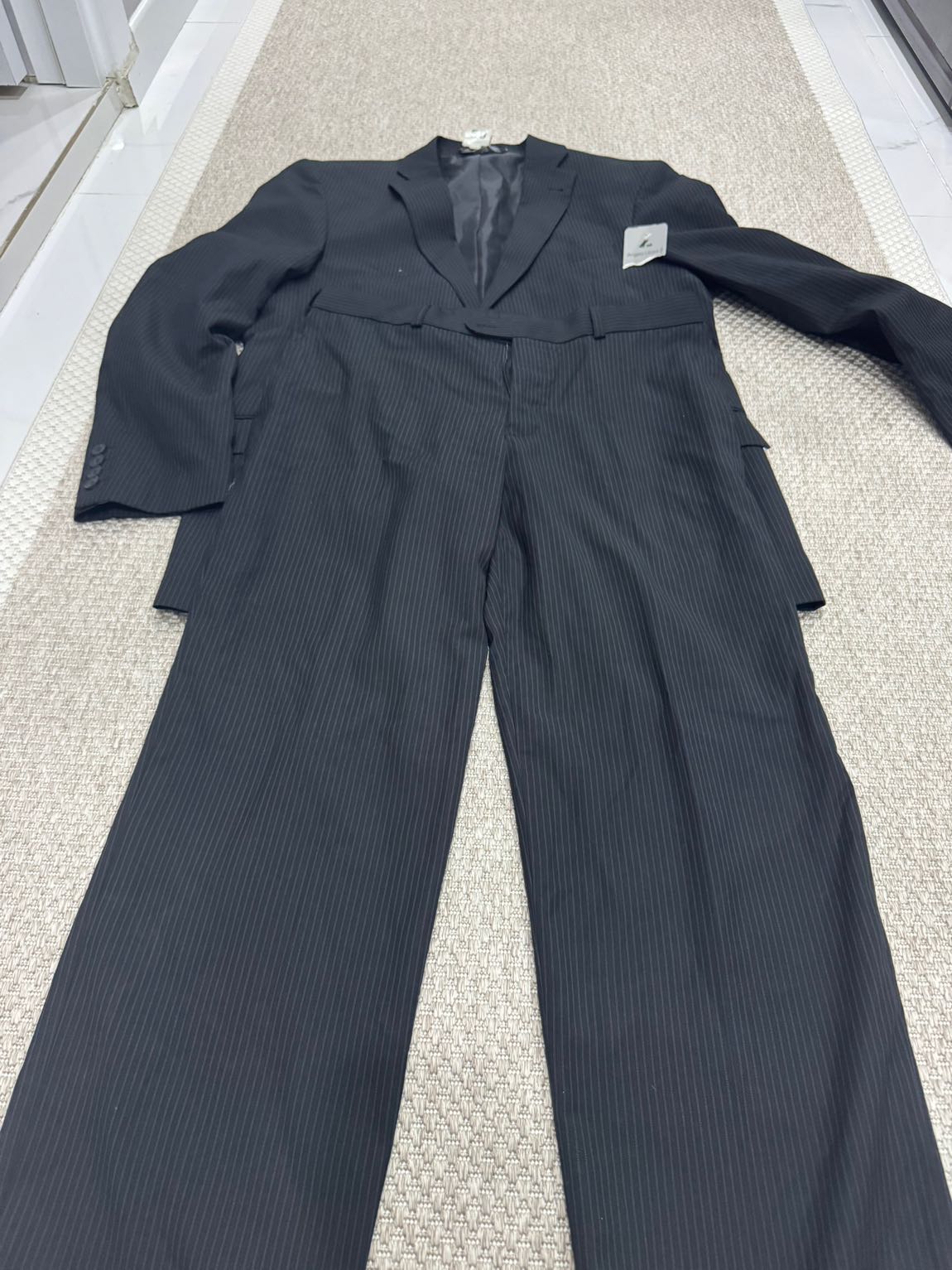 Siyah Çizgili Blazer ceket takımı — görsel 2/7