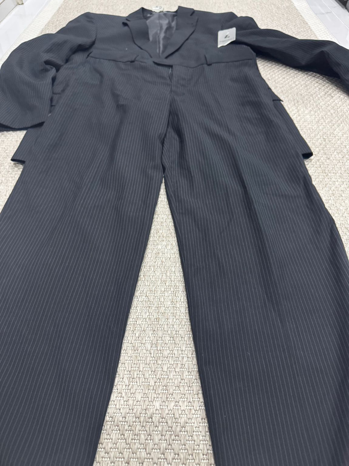 Siyah Çizgili Blazer ceket takımı — görsel 3/7