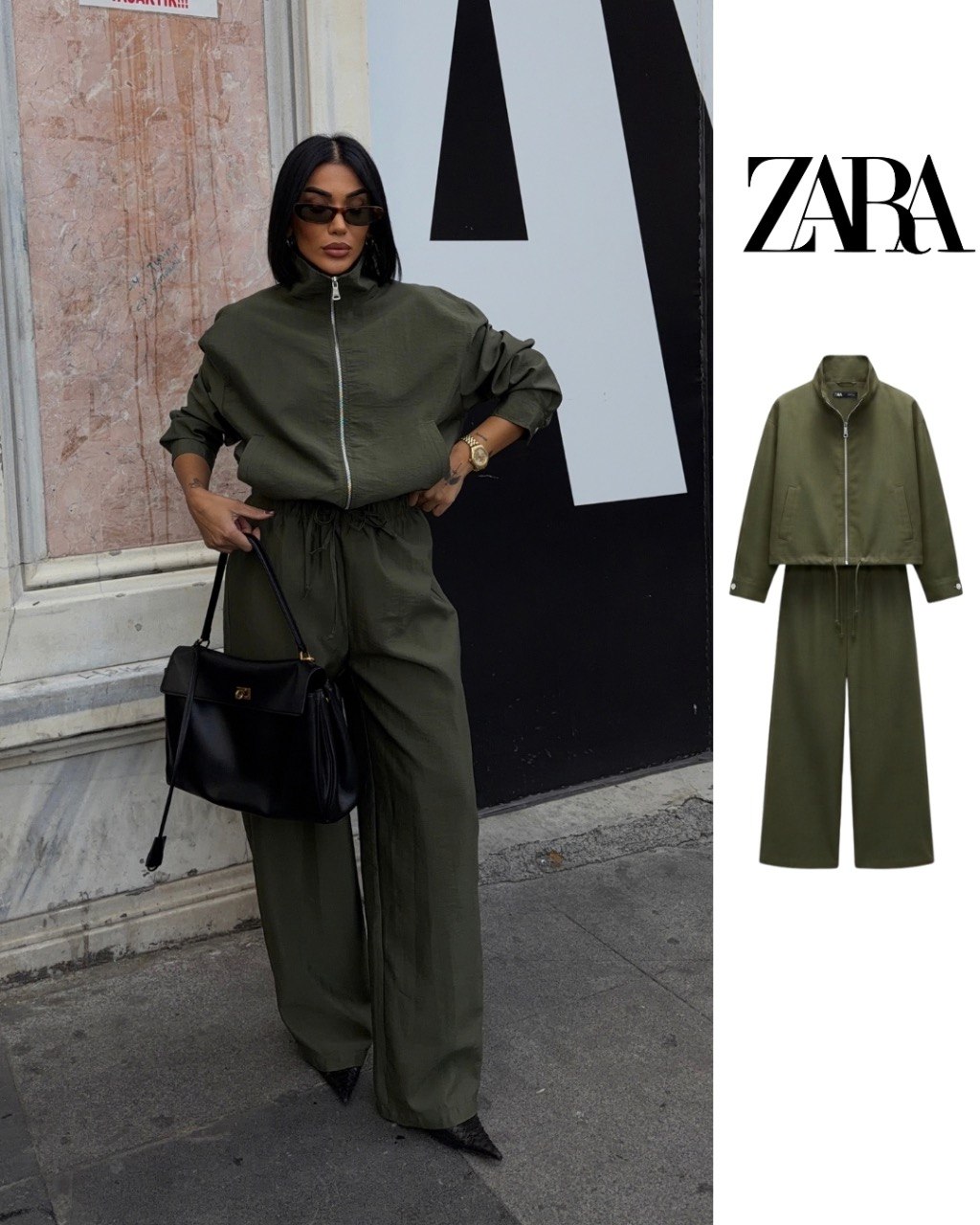 Zara Model Fermuarlı Paraşüt Takım M — görsel 16/16