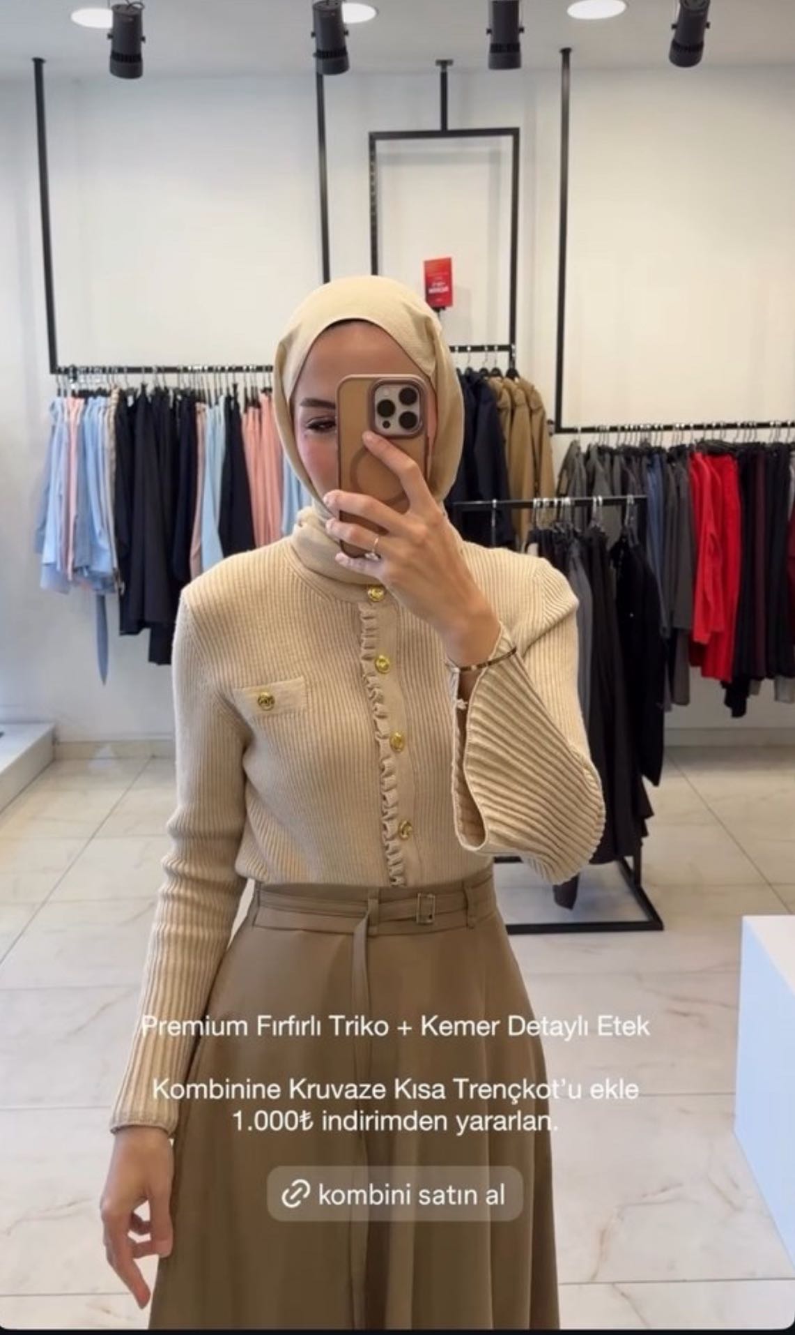 Vesna desing fırfırlı triko kemer etek — görsel 5/7