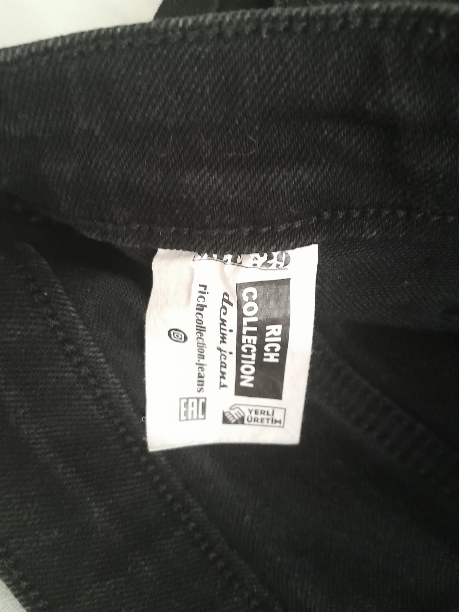 Yüksek Bel Siyah Kargo Likralı Jean Pant — görsel 8/8