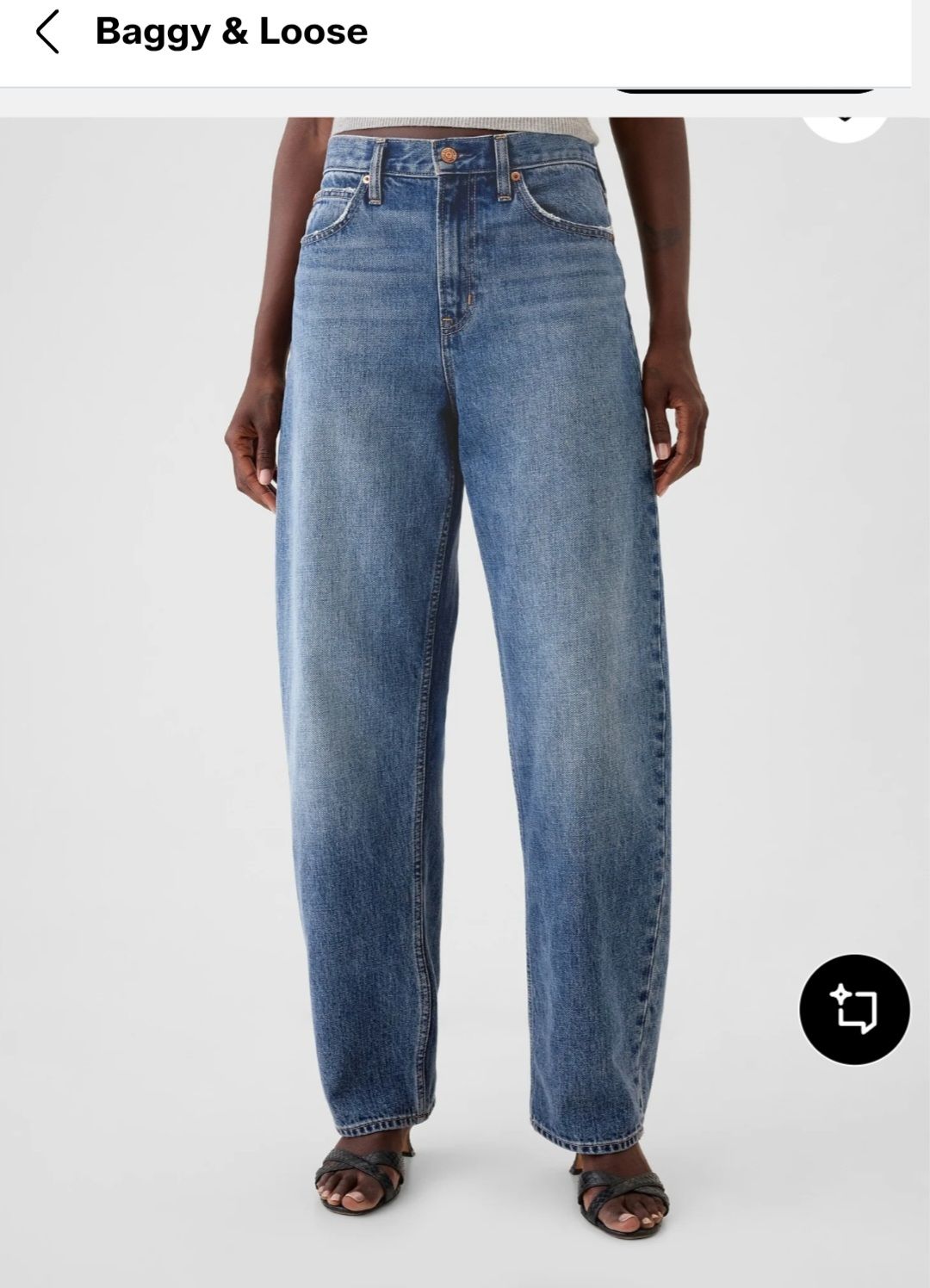 Gap Barrel High Rise Kot Pantolon — görsel 2/8
