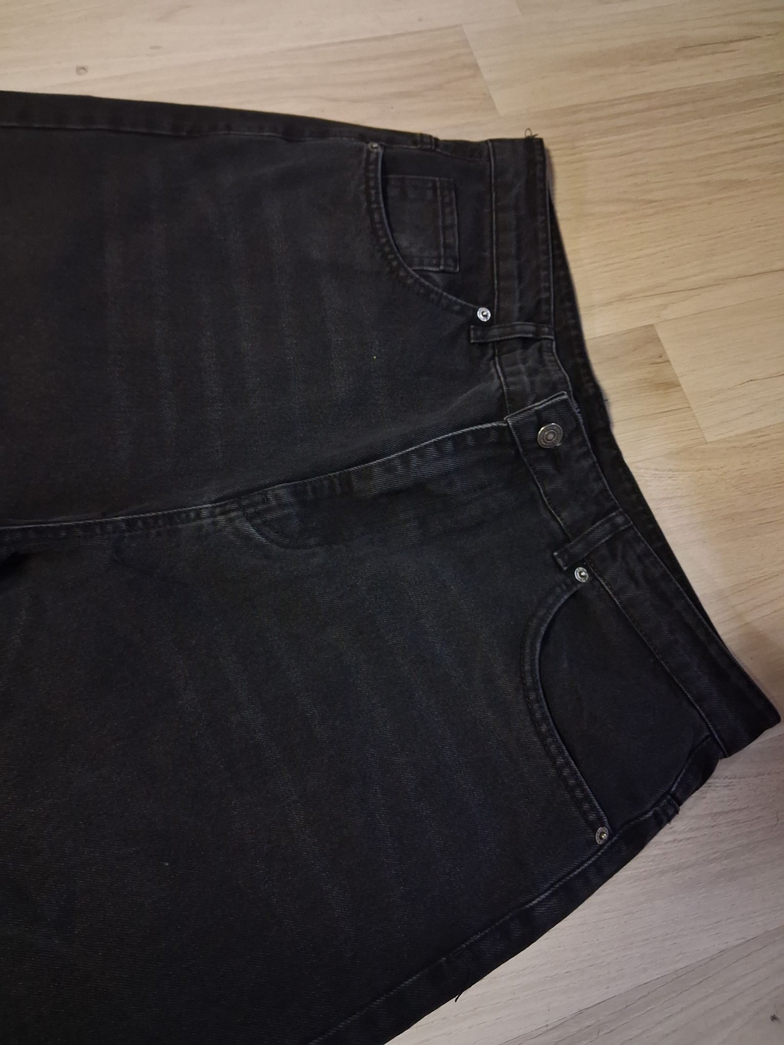 Erkek Siyah Geniş Kesim Jean Pantolon — görsel 9/13