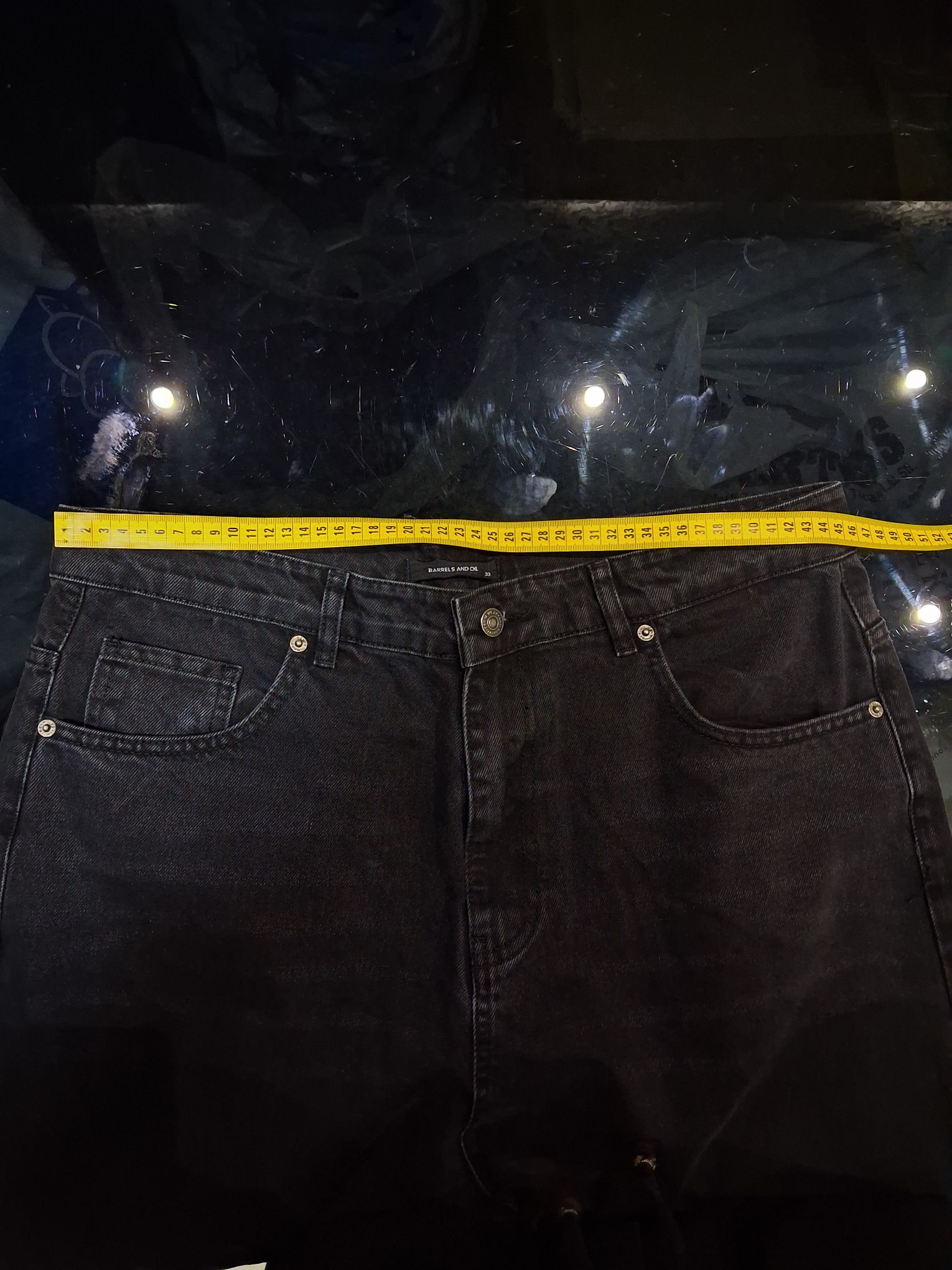 Erkek Siyah Geniş Kesim Jean Pantolon — görsel 3/13
