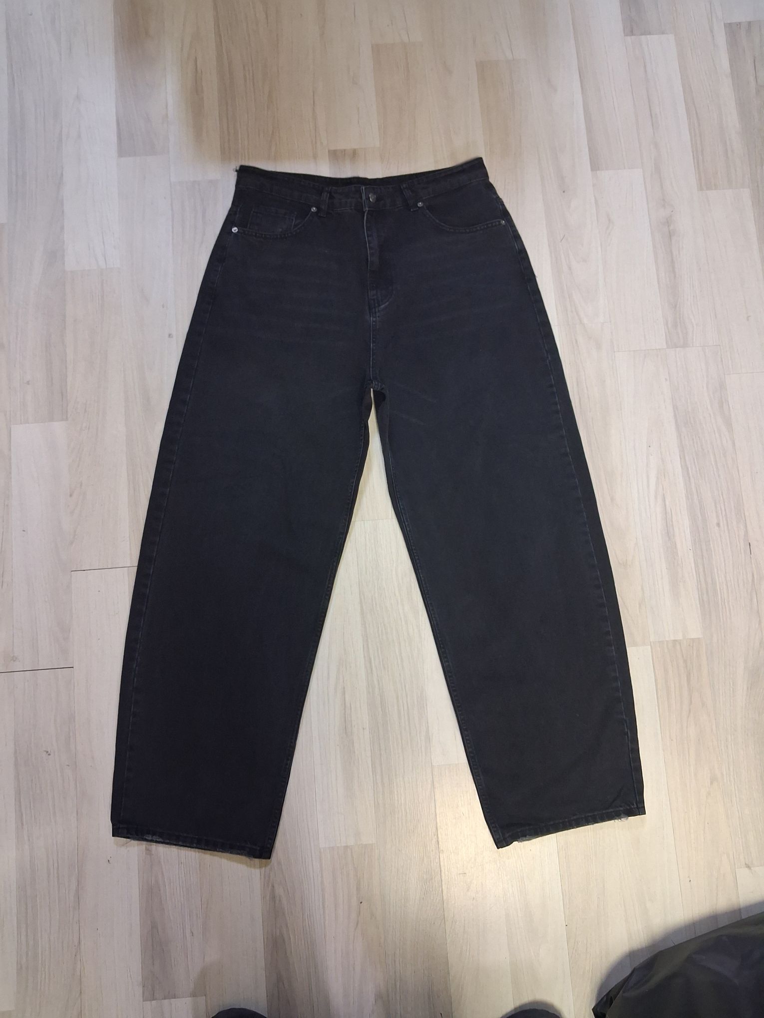Erkek Siyah Geniş Kesim Jean Pantolon — görsel 7/13