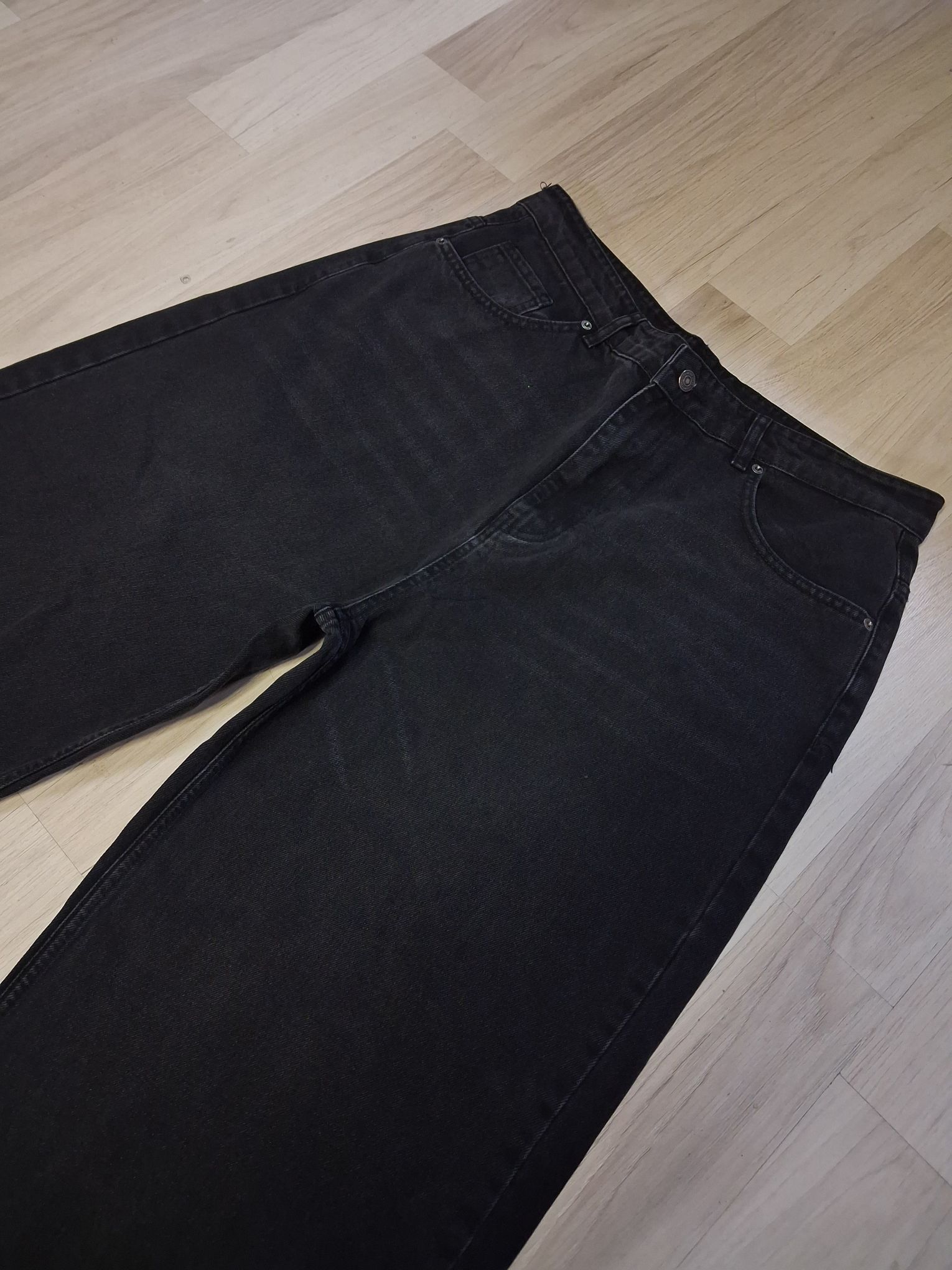 Erkek Siyah Geniş Kesim Jean Pantolon — görsel 10/13