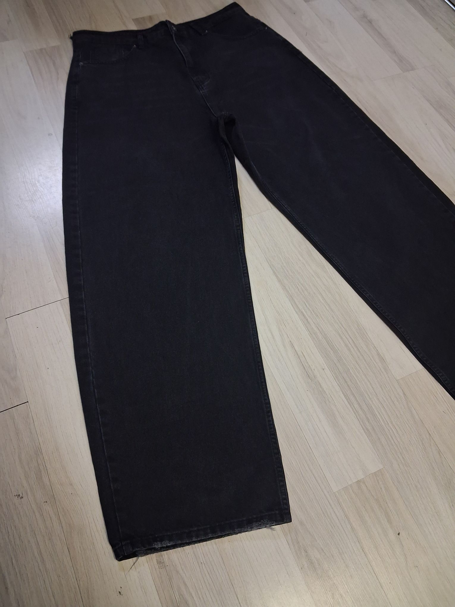 Erkek Siyah Geniş Kesim Jean Pantolon — görsel 12/13