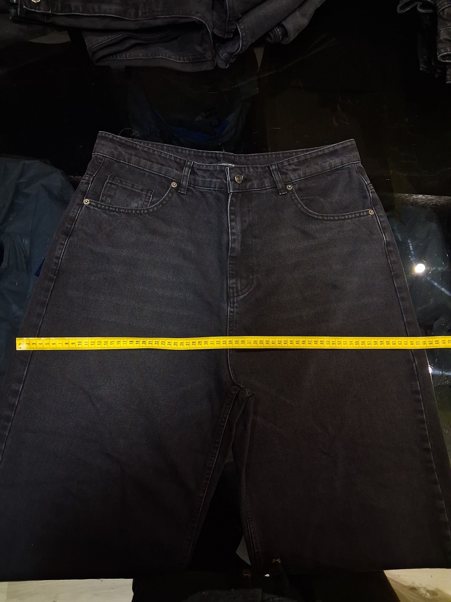 Erkek Siyah Geniş Kesim Jean Pantolon — görsel 5/13