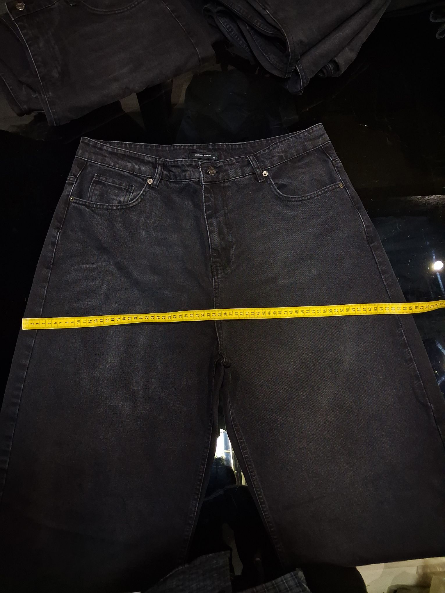 Erkek Baggy Bool Siyah Fit Jean Pantolon — görsel 4/14