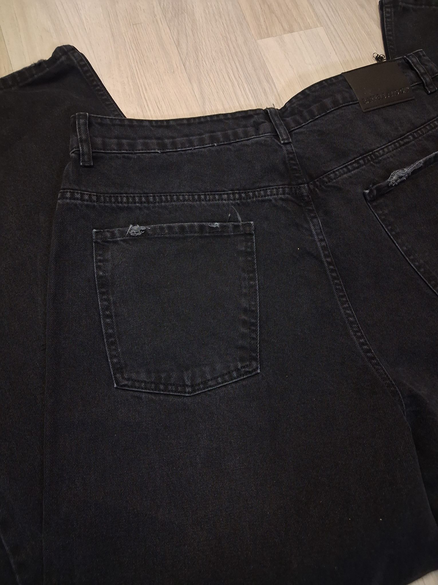 Erkek Baggy Bool Siyah Fit Jean Pantolon — görsel 9/14