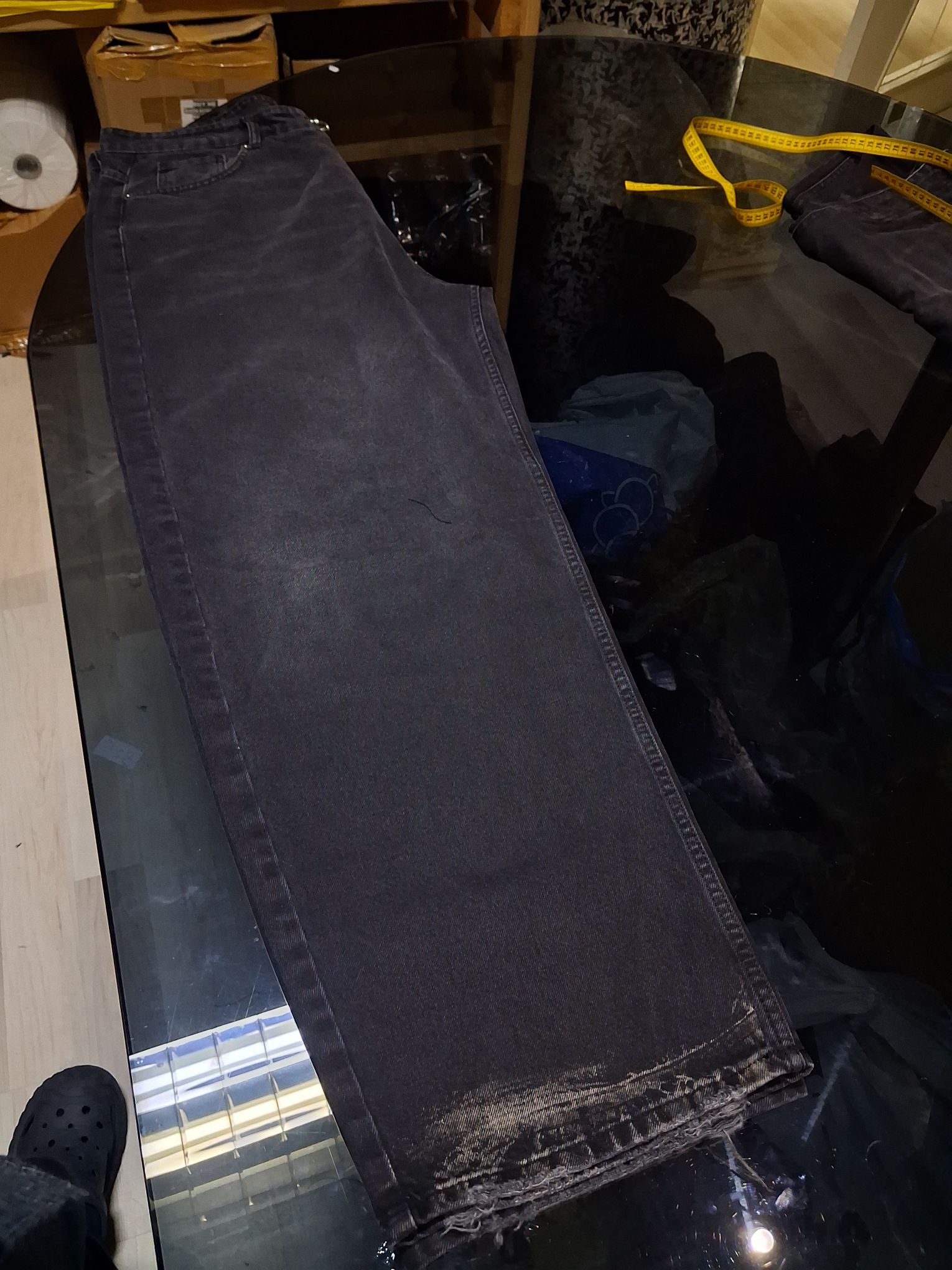 Erkek Baggy Bool Siyah Fit Jean Pantolon — görsel 2/14