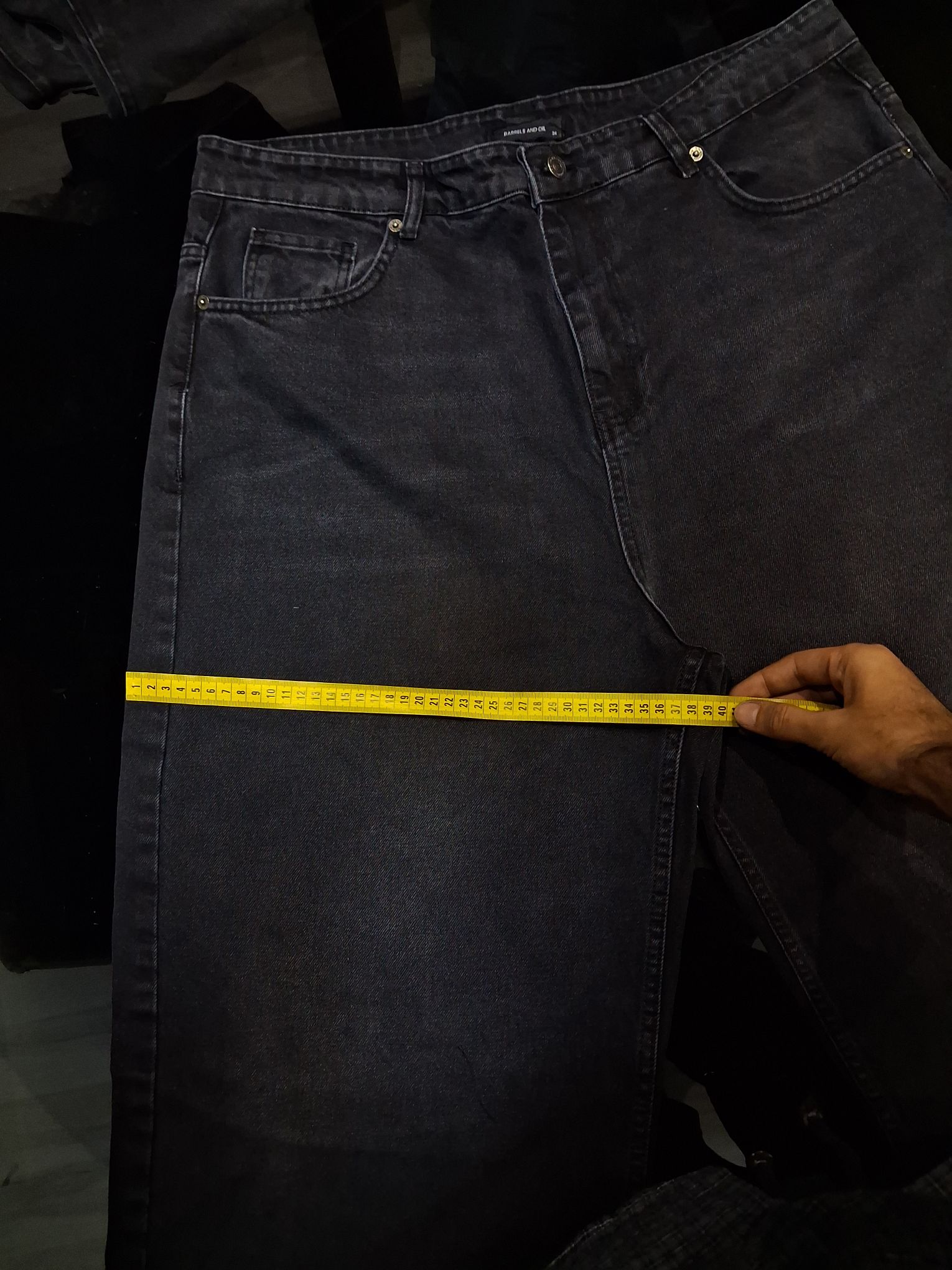 Erkek Baggy Bool Siyah Fit Jean Pantolon — görsel 5/14