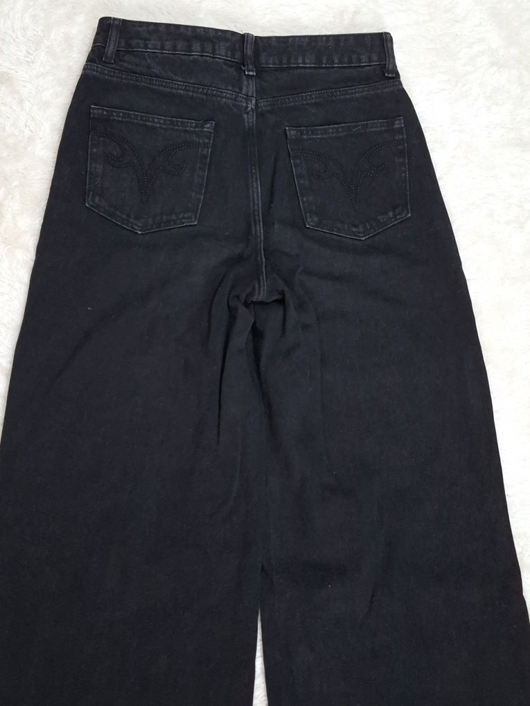 Siyah Bol Paça Jean Pantolon — görsel 4/5