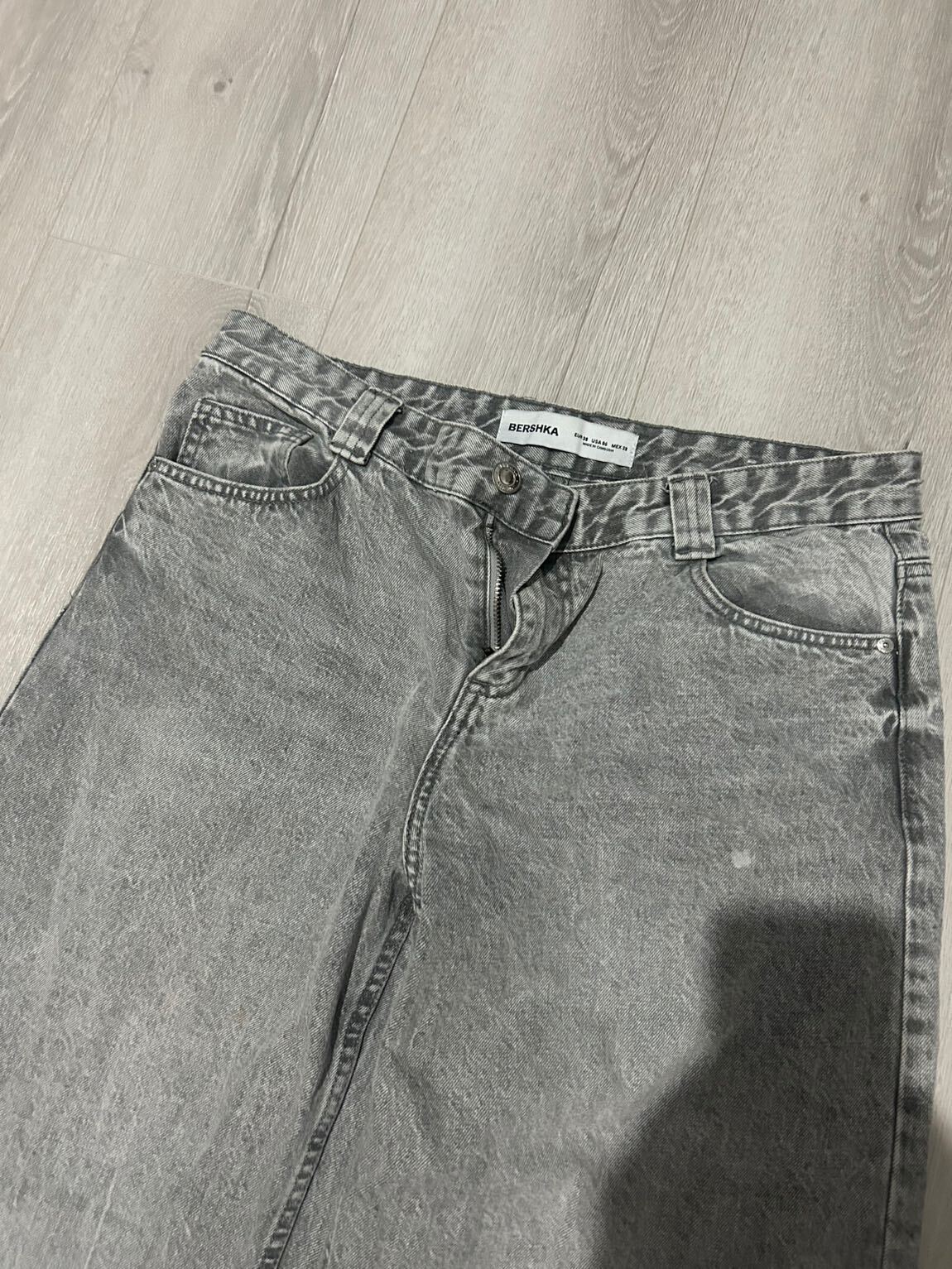 Bershka Gri Jean Pantolon — görsel 2/19