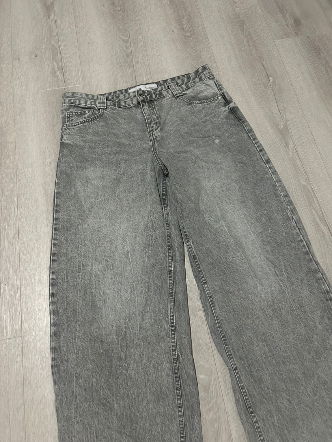 Bershka Gri Jean Pantolon — görsel 9/19