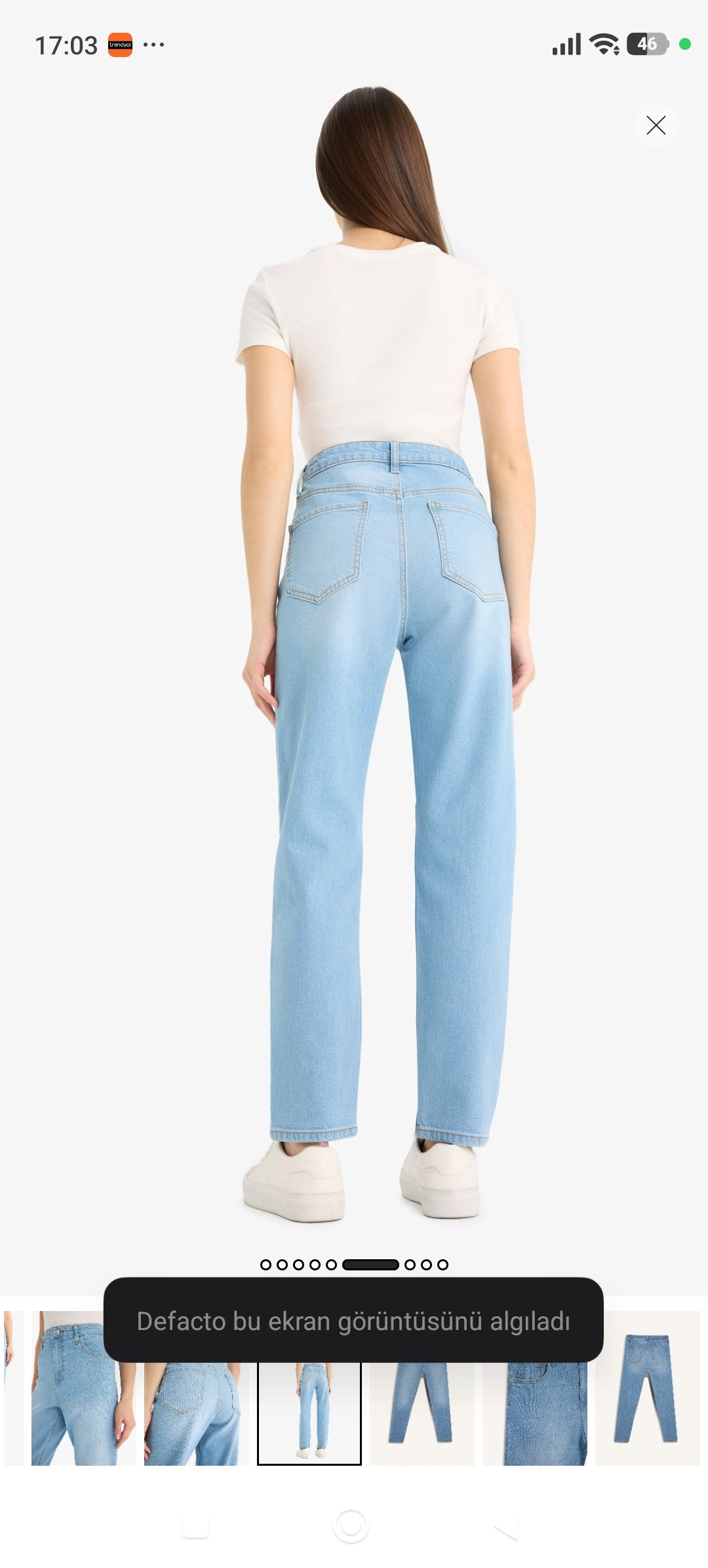 DeFacto Kadın Mavi mom jeans — görsel 8/8