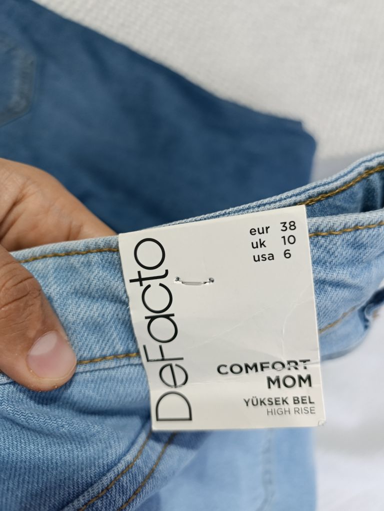 DeFacto Kadın Mavi mom jeans — görsel 2/8