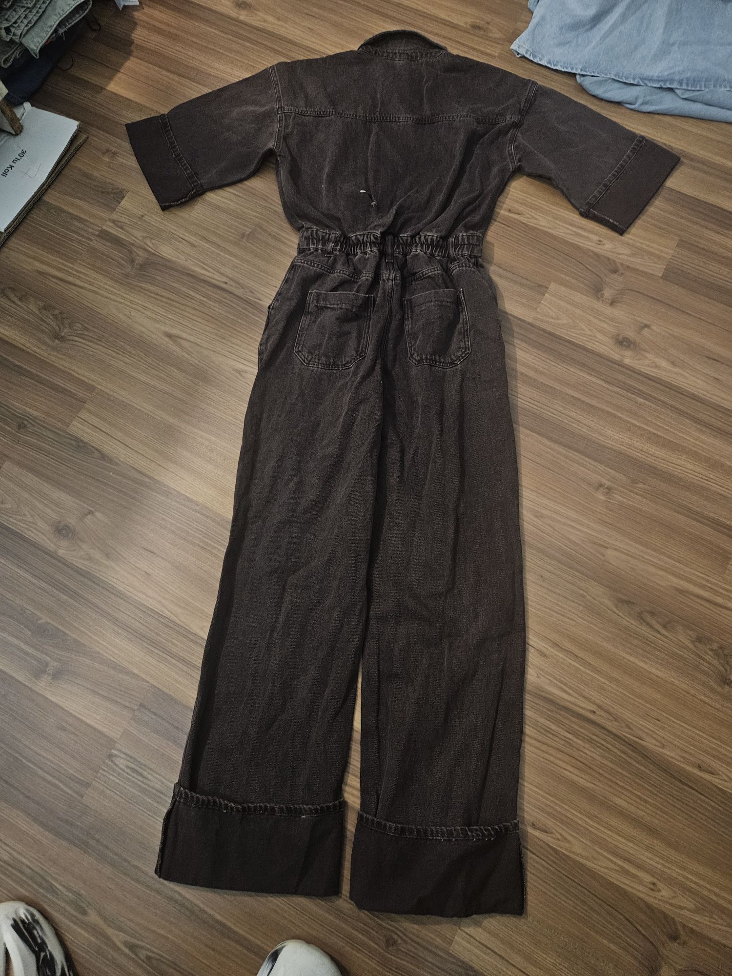 Denim kot uzun tulum pantolon — görsel 2/12