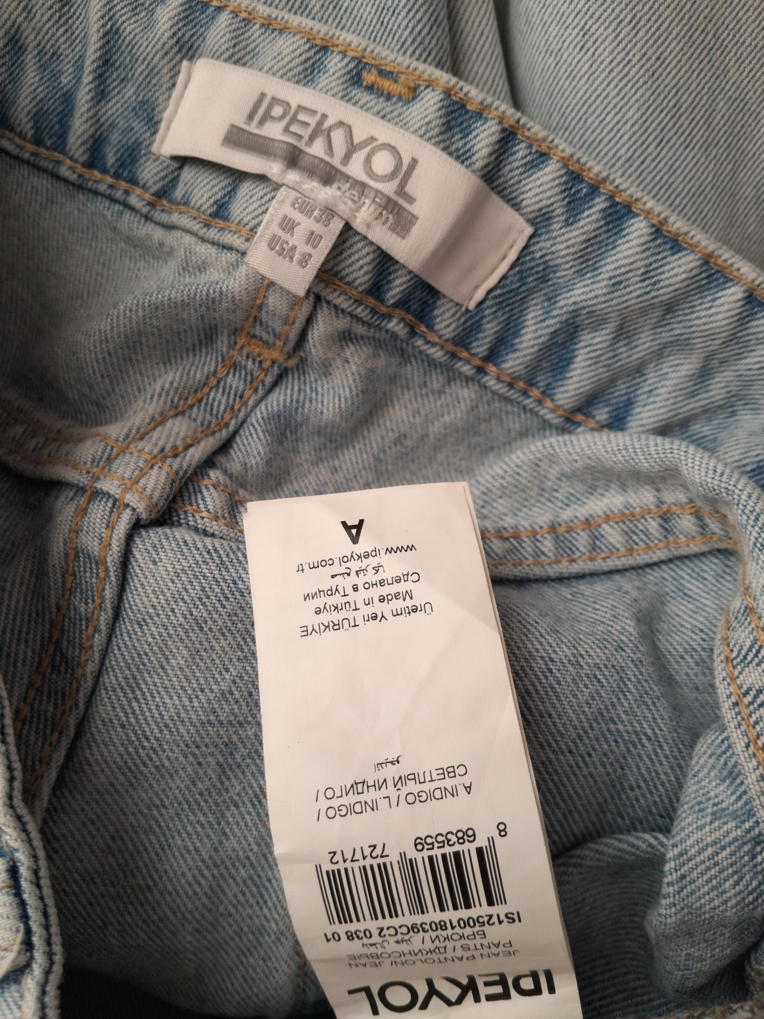 İpekyol Yüksek Bel Jean Pantolon 38 M Be — görsel 8/8