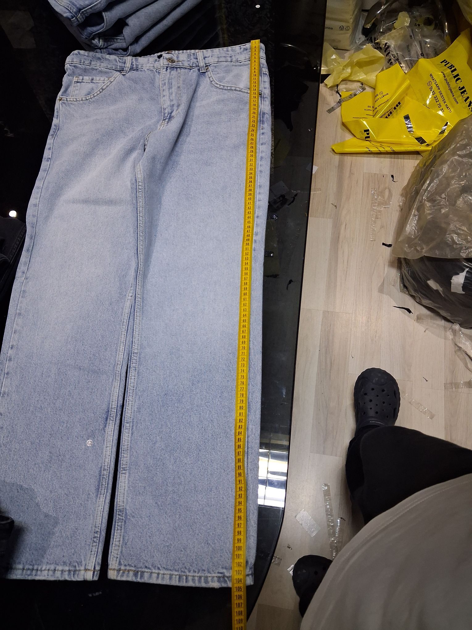 Erkek Baggy Açık Mavi Kot Pantolon — görsel 4/11
