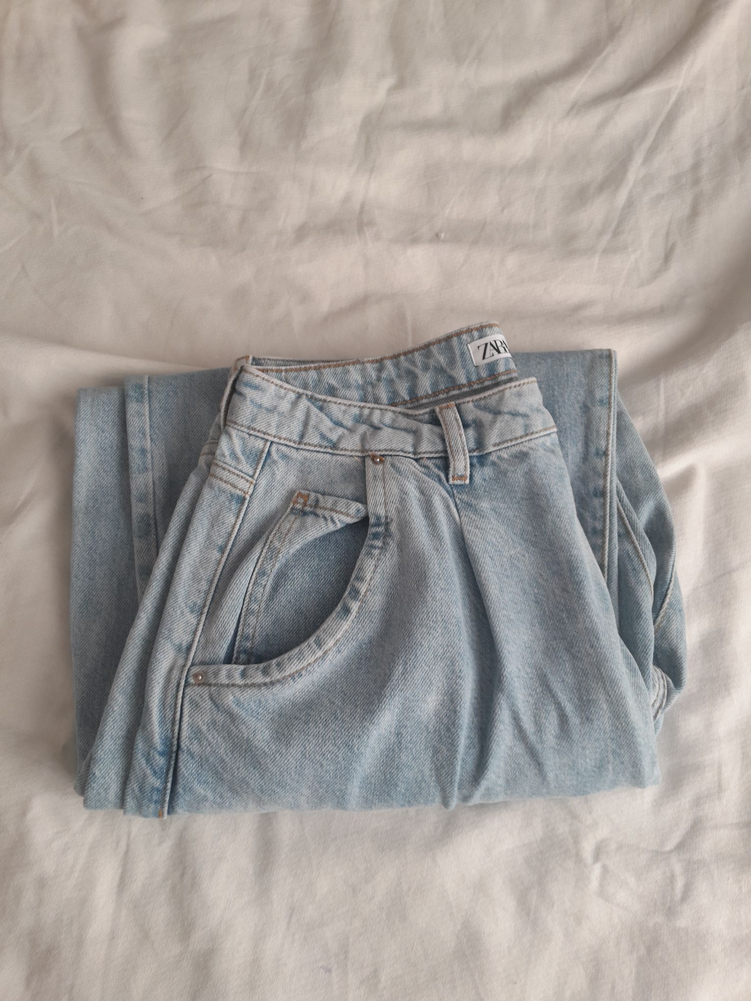 Zara Yüksek Bel Balon Fit Jean Pantolon — görsel 3/9