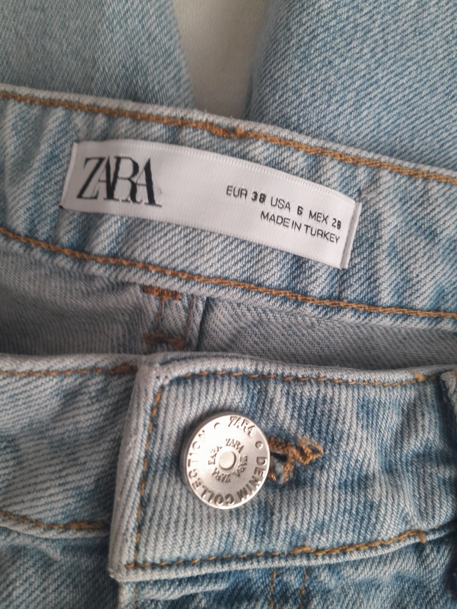 Zara Yüksek Bel Balon Fit Jean Pantolon — görsel 8/9