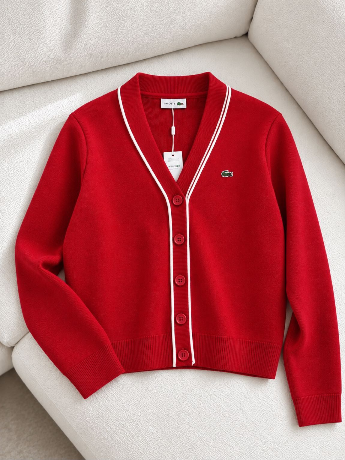 Lacoste kirmizi Triko Hırka — görsel 2/5