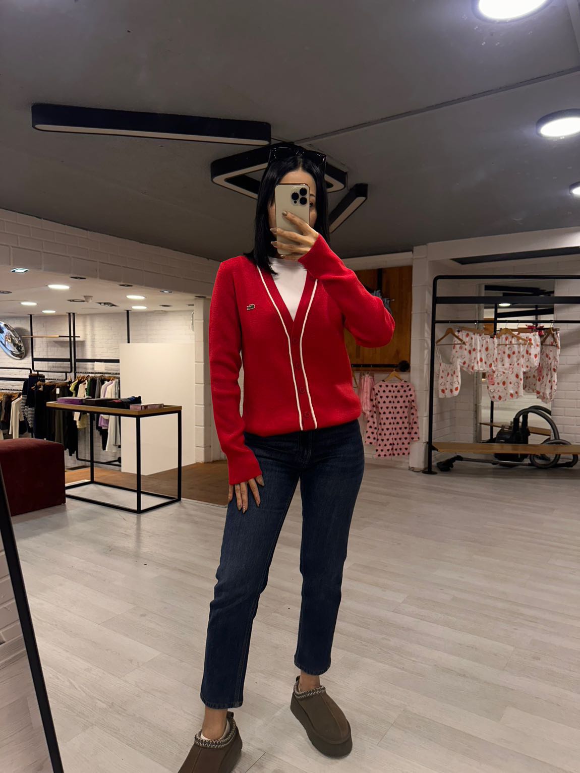 Lacoste kirmizi Triko Hırka — görsel 4/5