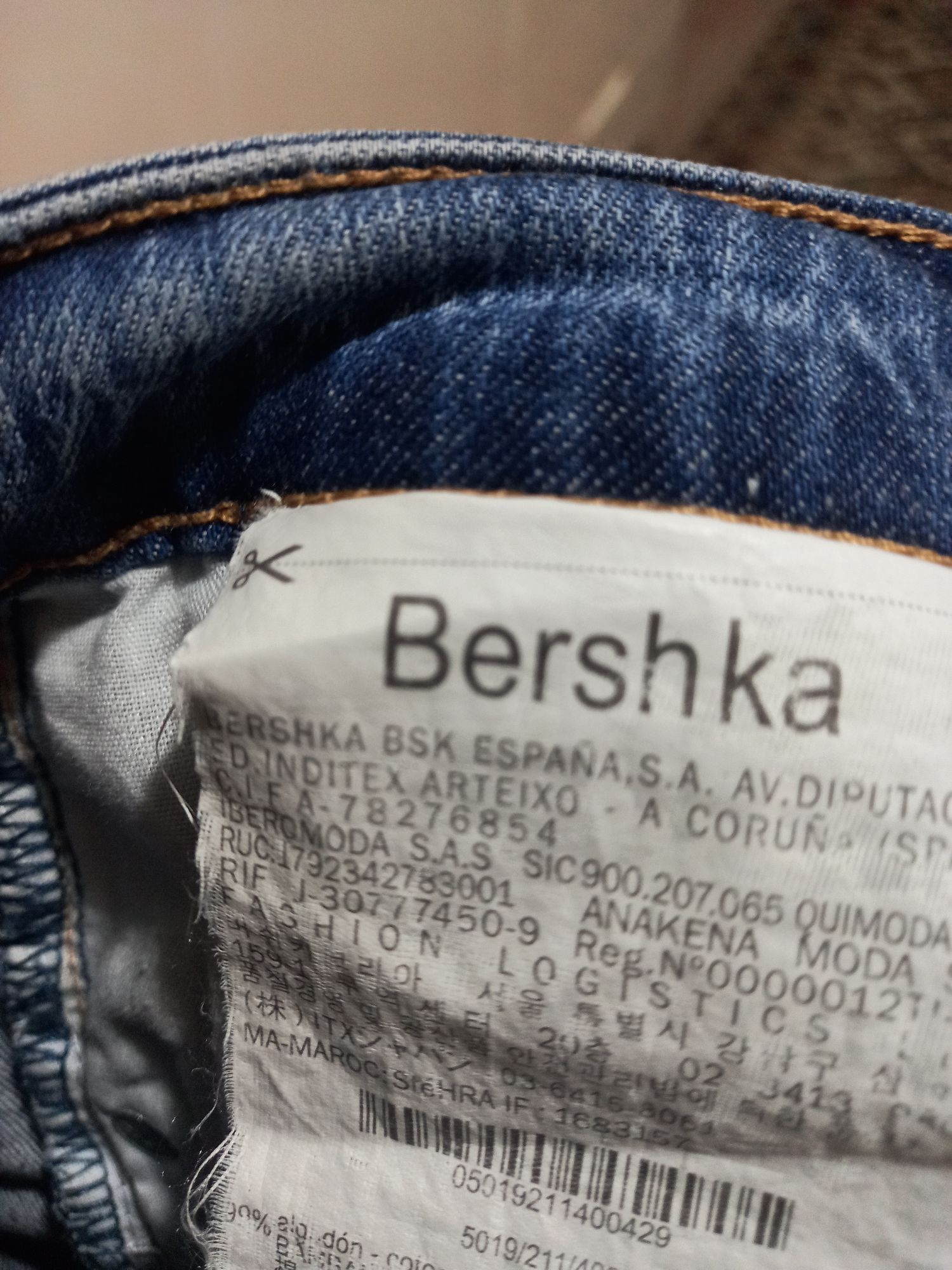 Bershka Mavi İspanyol Paça Jean — görsel 4/6