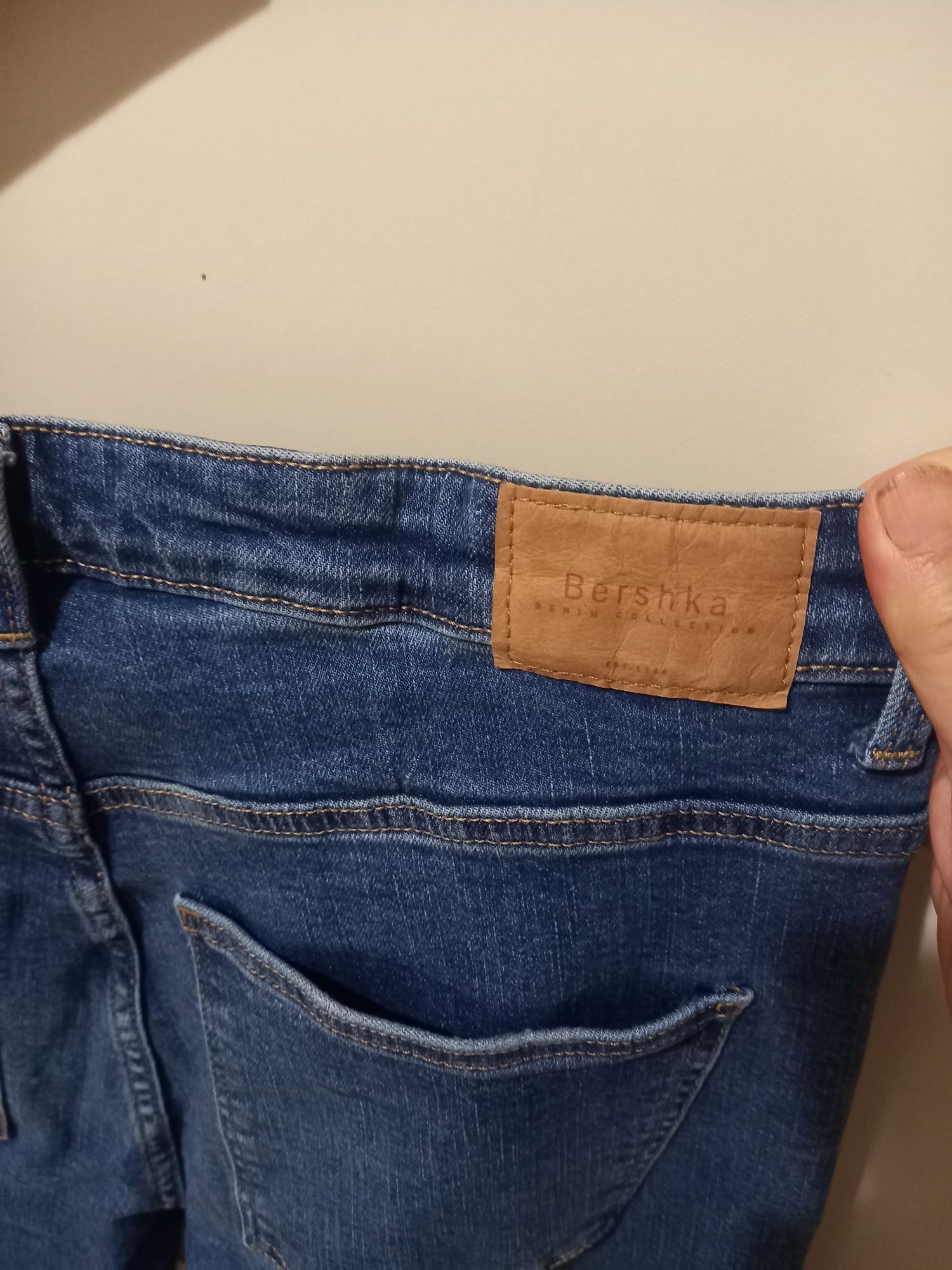 Bershka Mavi İspanyol Paça Jean — görsel 5/6