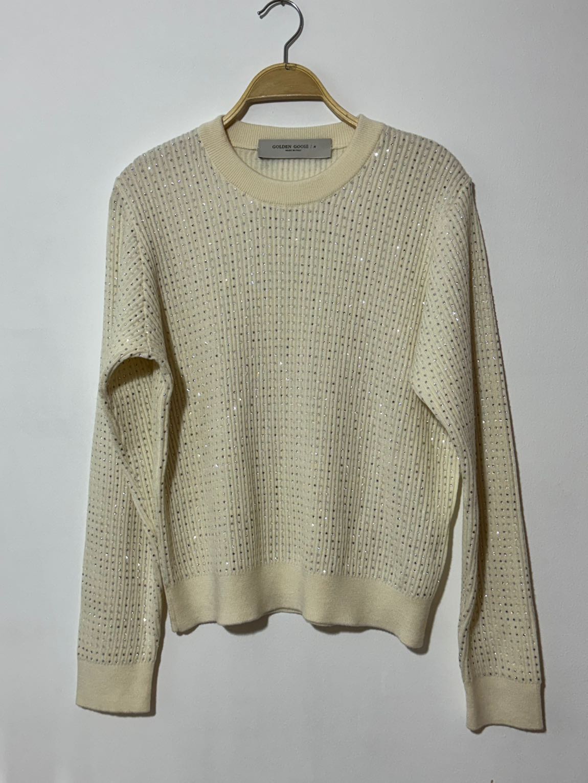 Golden goose ekru taşlı yün kazak — görsel 2/7