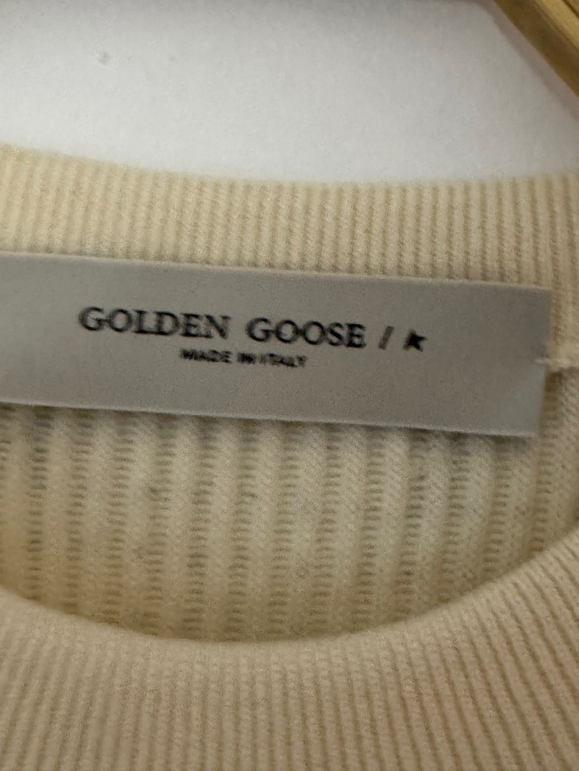 Golden goose ekru taşlı yün kazak — görsel 5/7