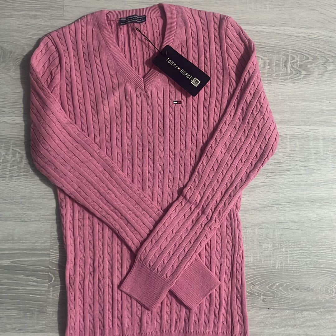 Tommy Hilfiger Pembe Kazak — görsel 2/5