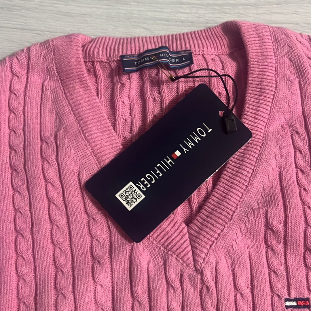 Tommy Hilfiger Pembe Kazak — görsel 4/5