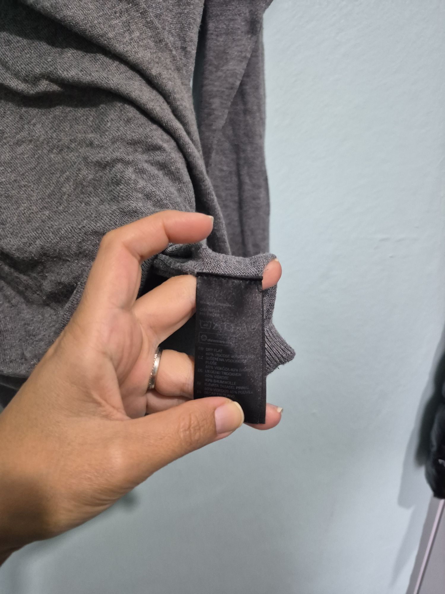 H&M basic Gri Triko Kazak — görsel 4/5