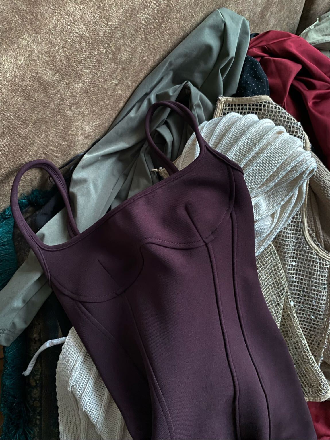 Bershka Mürdüm Korse Elbise — görsel 2/2