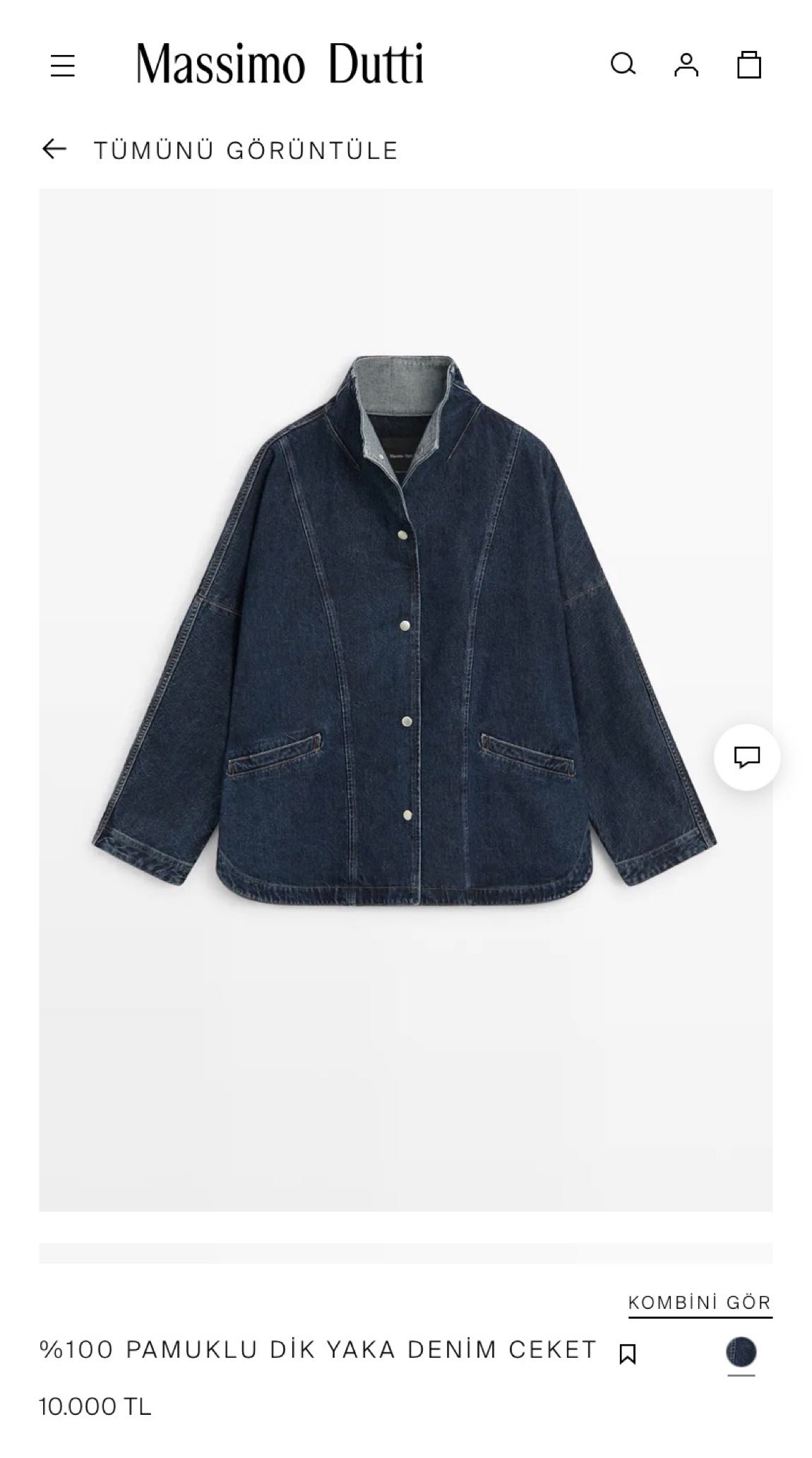 Massimo Dutti Kot Ceket — görsel 2/4
