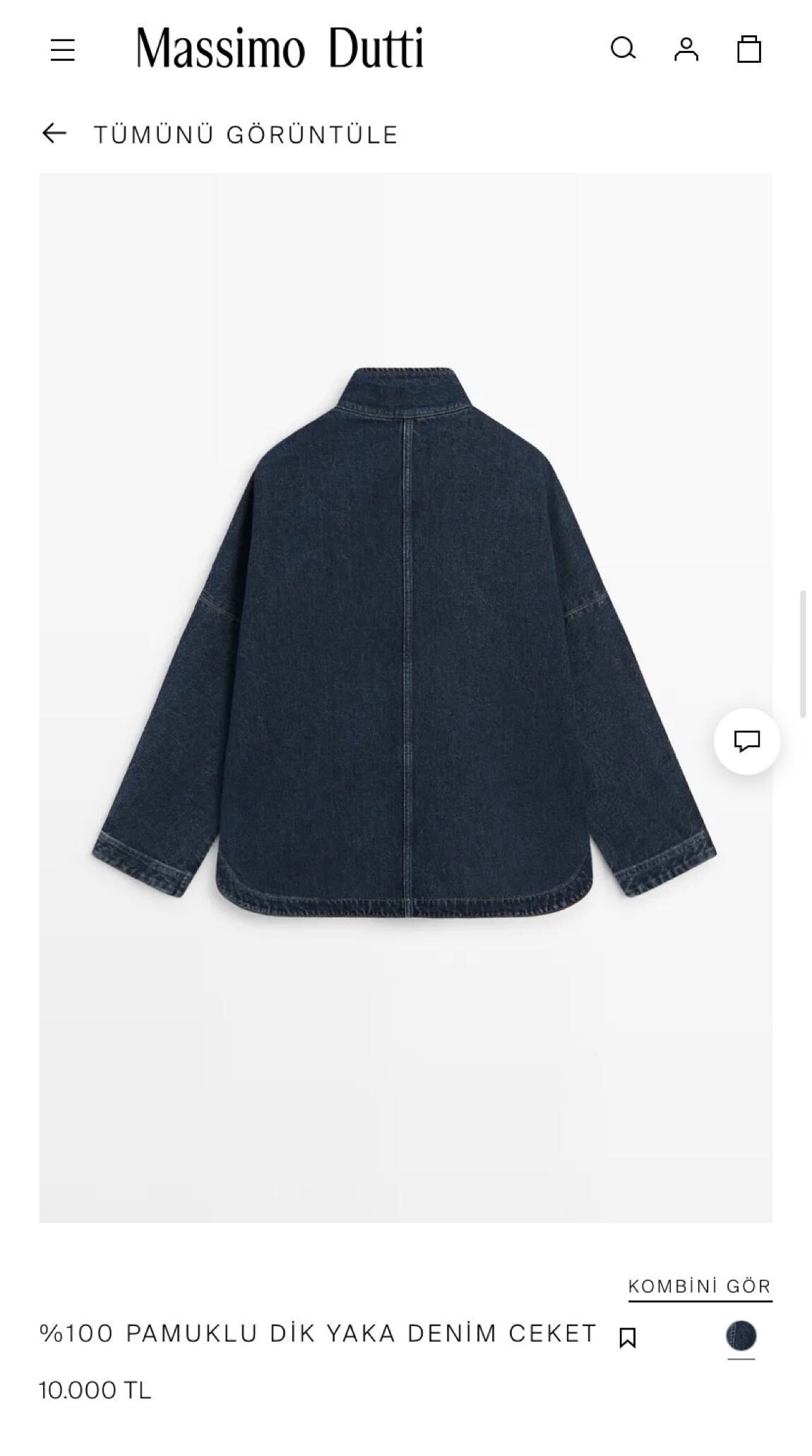 Massimo Dutti Kot Ceket — görsel 3/4