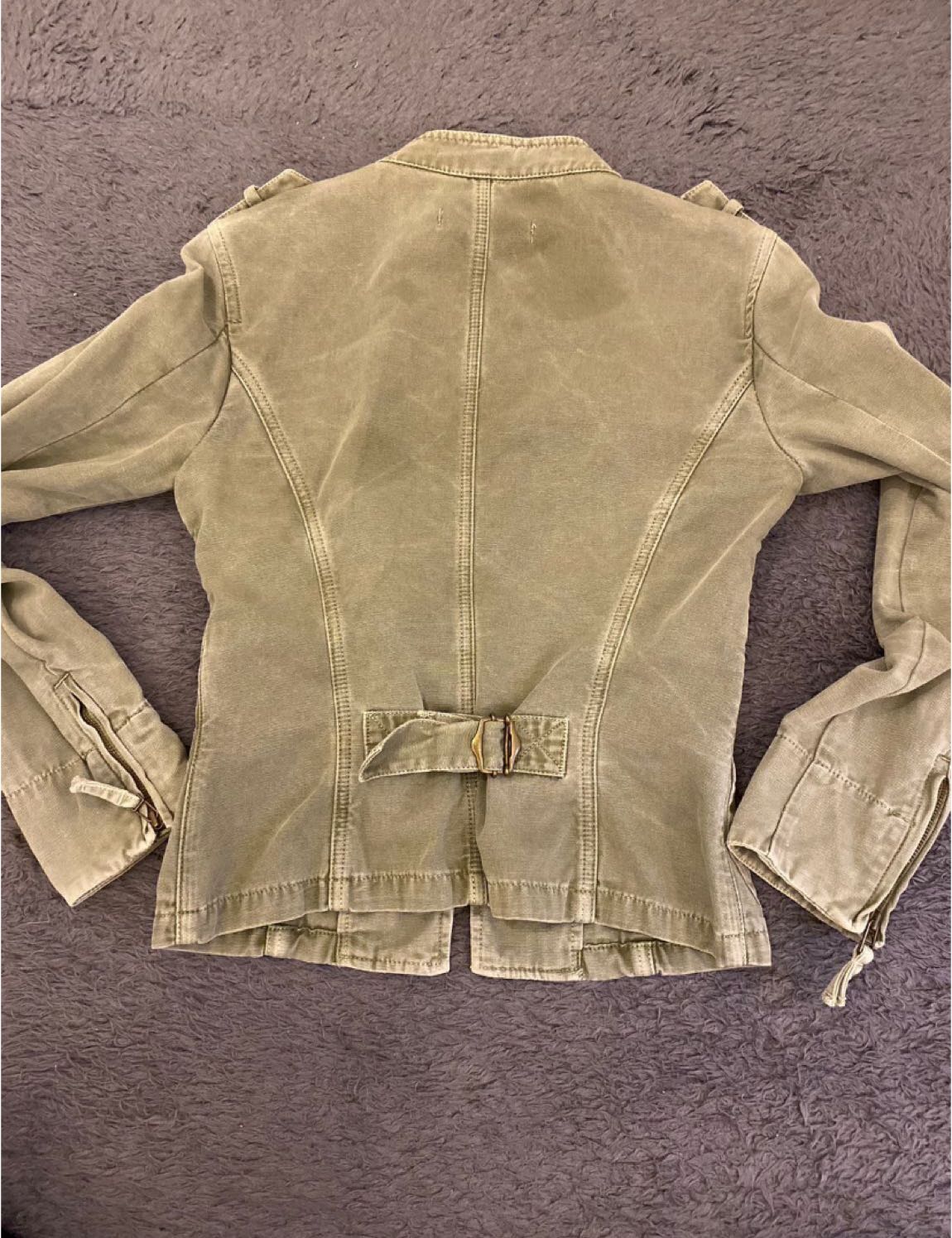 y2k military haki napolyon diesel ceket — görsel 2/5