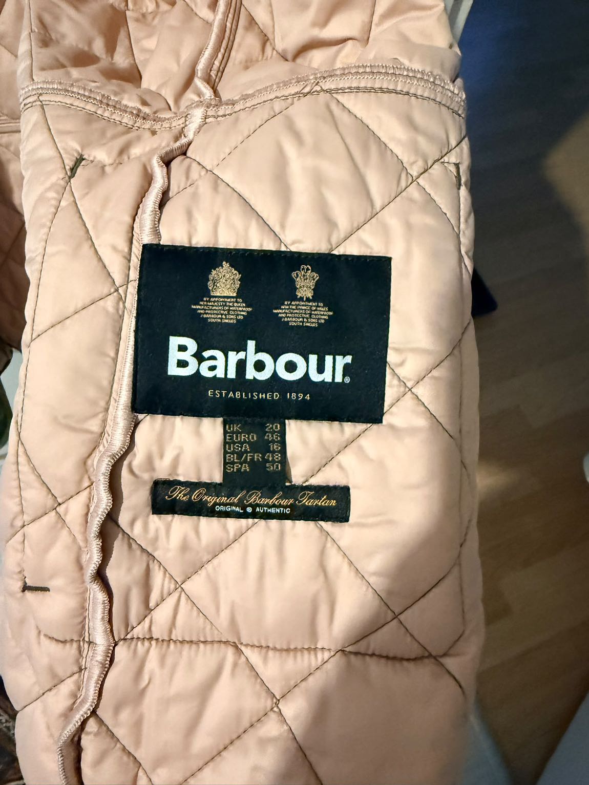Haki Barbour Kapitone Mont — görsel 3/3