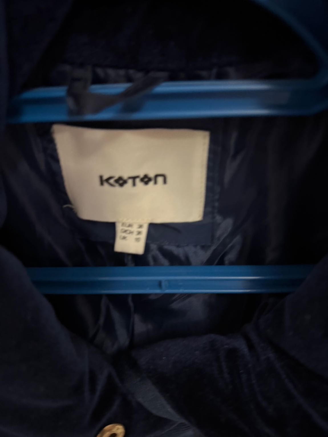 Koton Lacivert Kapitone Mont — görsel 2/2