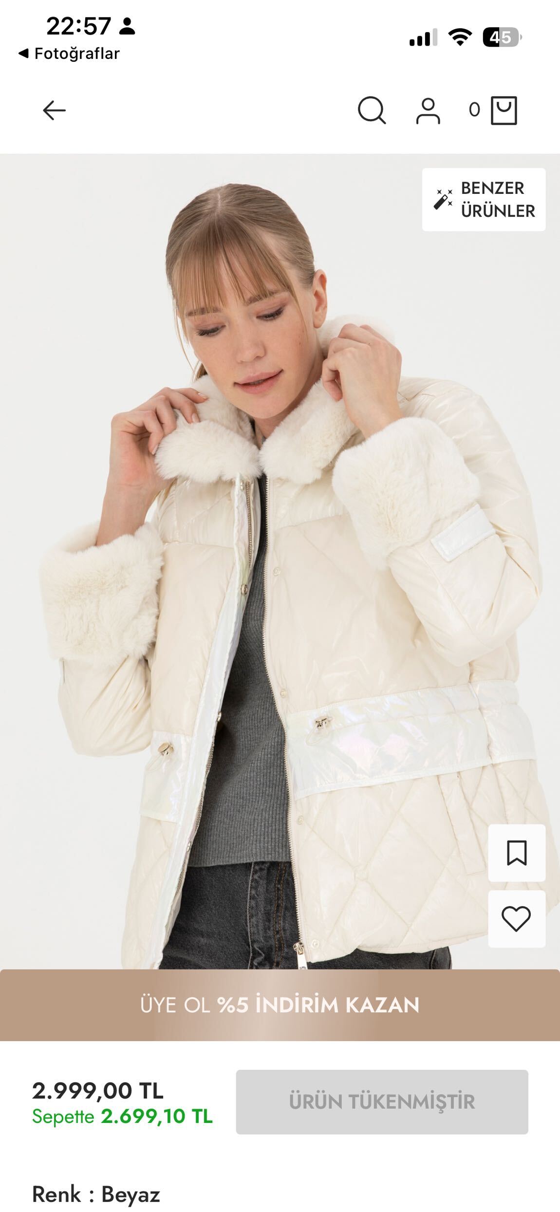 Pierre Cardin Krem Mont — görsel 2/5