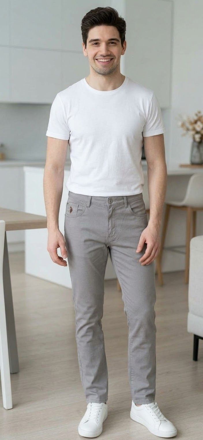 U.S. POLO ASSN. Gri Pantolon — görsel 3/3