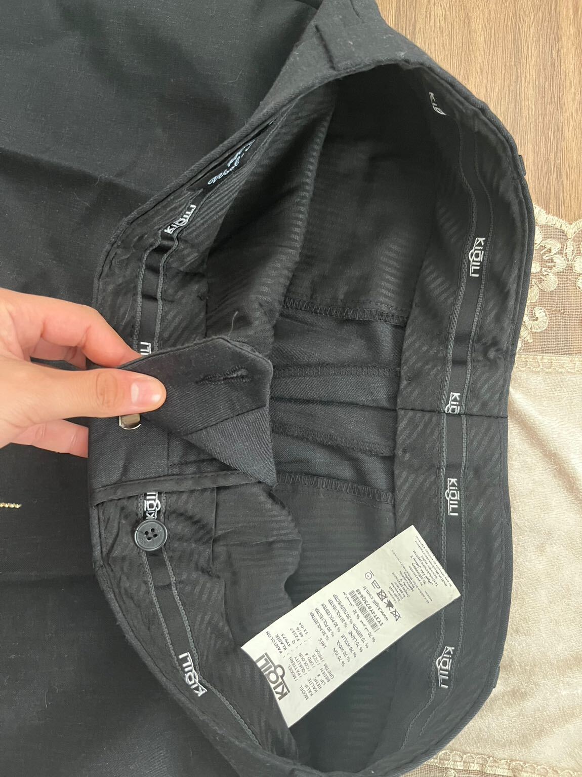 Kiğılı Siyah Klasik Erkek Kumaş Pantolon — görsel 4/5