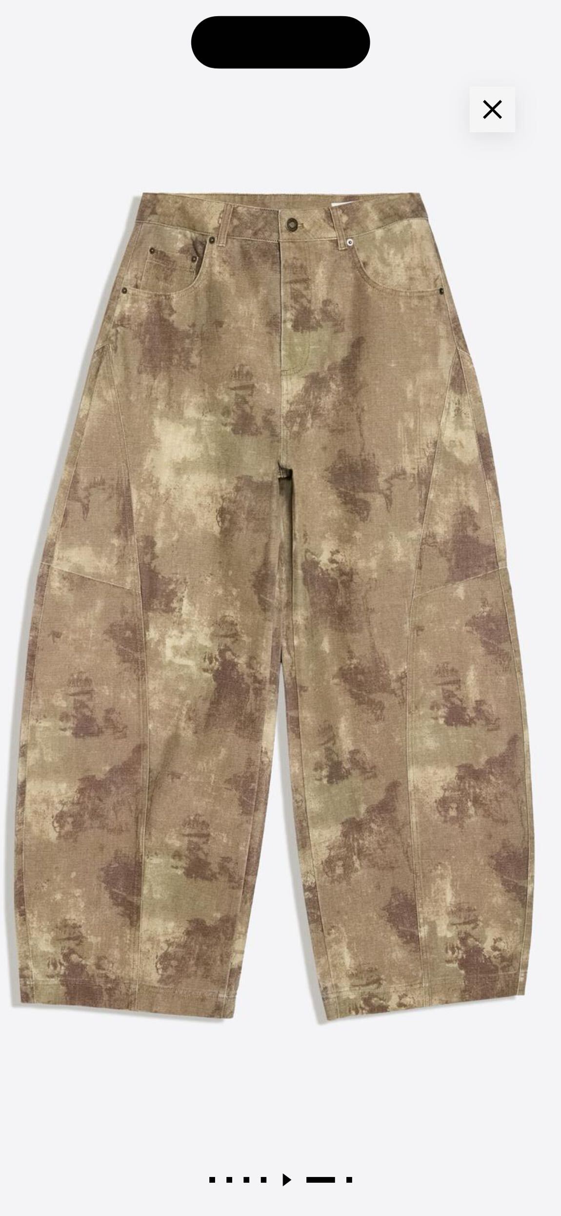 BERSHKA BASKILI BARREL FİT PANTOLON — görsel 5/12