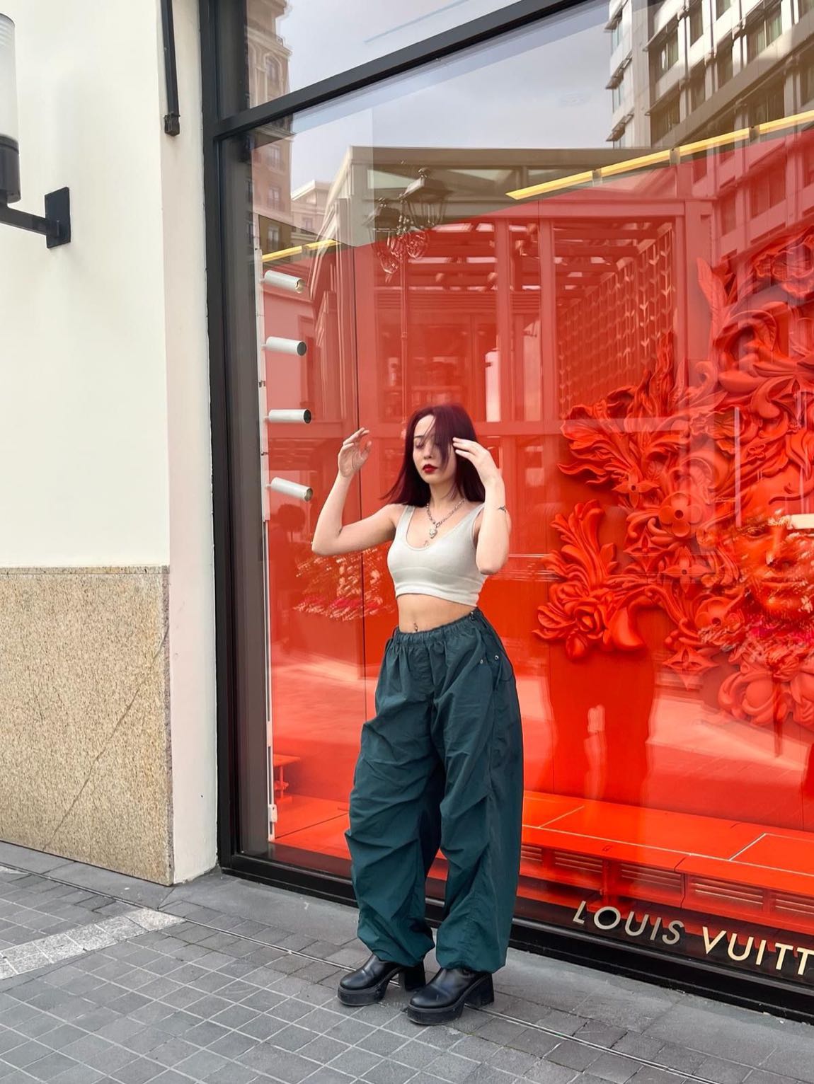 Yeşil baggy pantolon — görsel 4/4