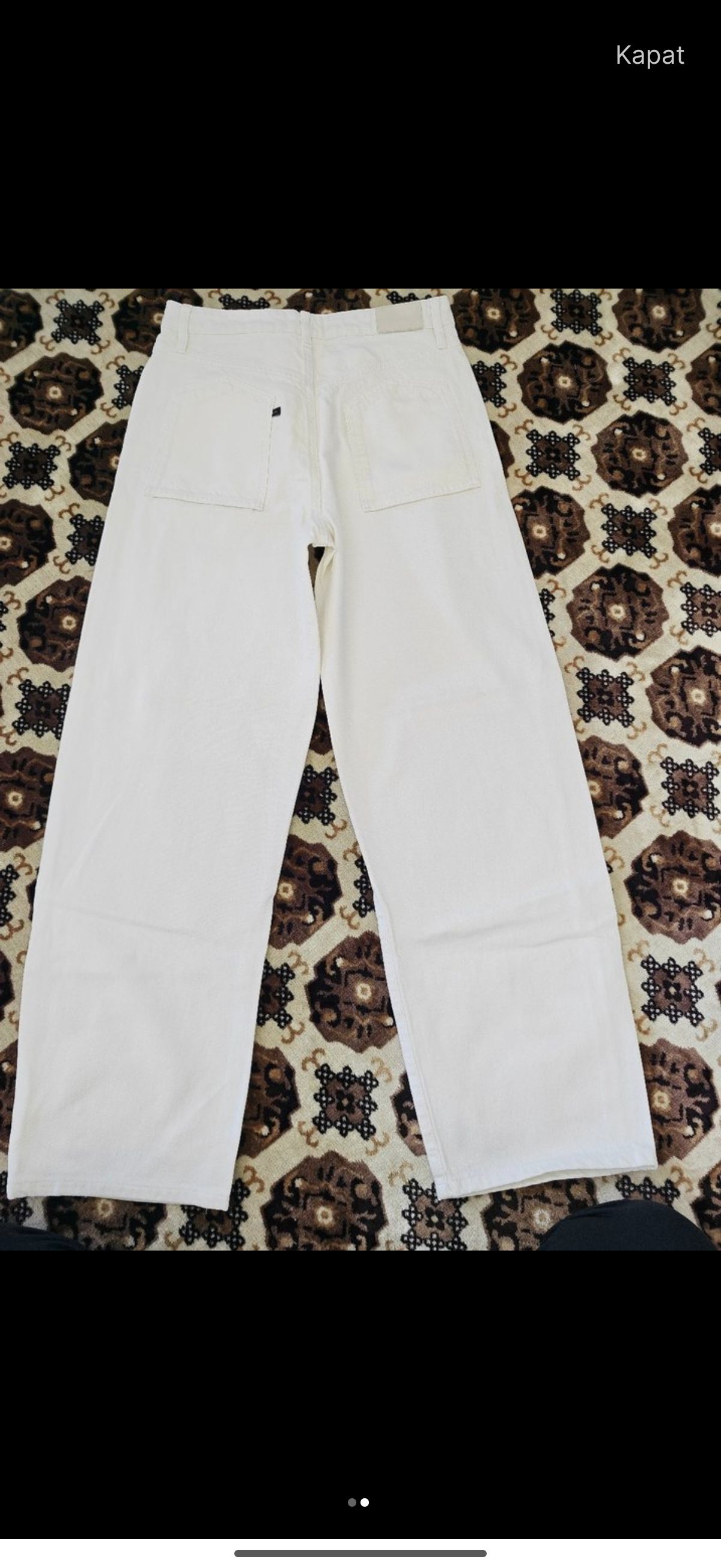 Beyaz Geniş Paça Pantolon — görsel 2/3